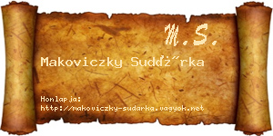 Makoviczky Sudárka névjegykártya